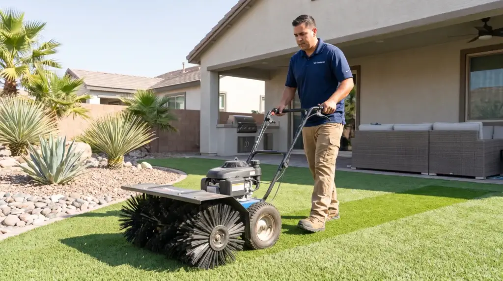 Professional artificial turf debris removal in Las Vegas, NV